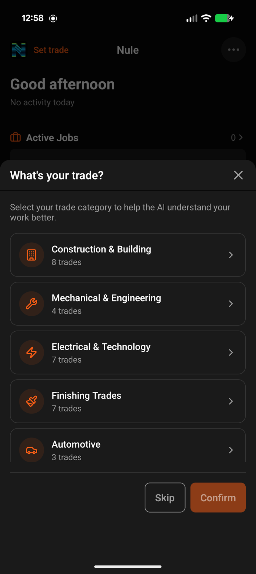 Nule — choose your trade