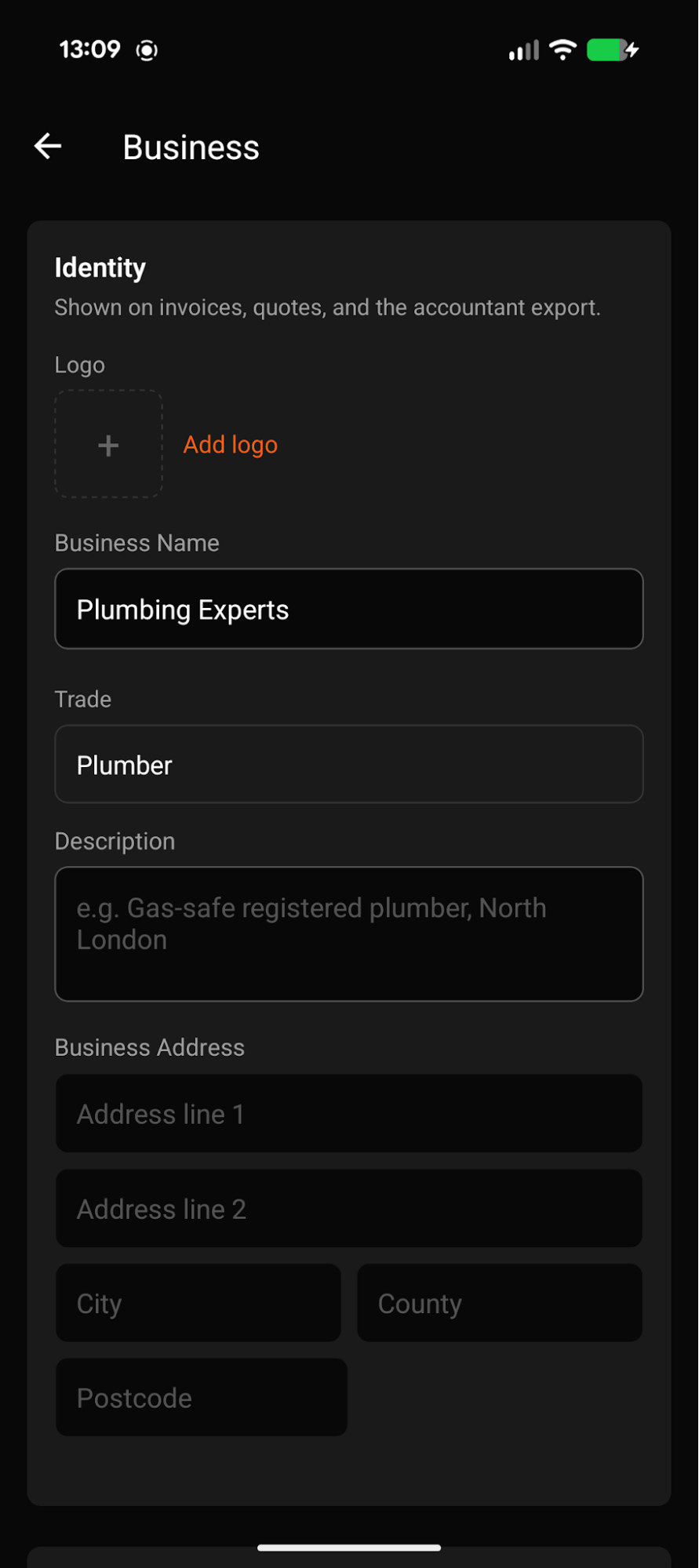 Nule Business — logo and business name