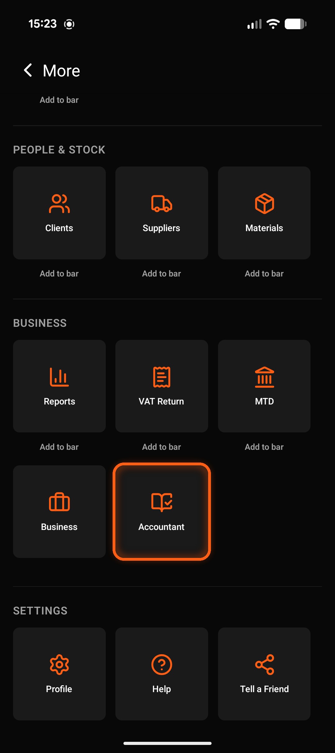 Nule menu — Accountant